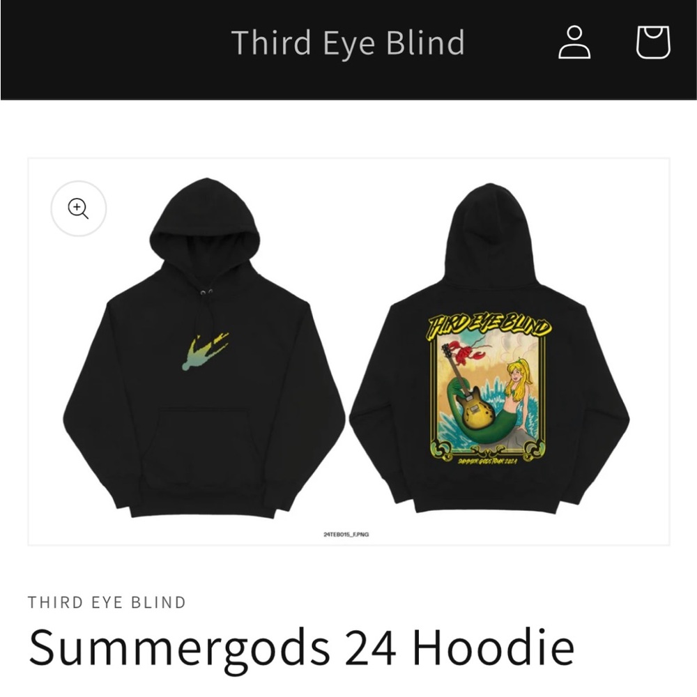 Third Eye Blind Black Hoodie WITH SIGNED SETLIST